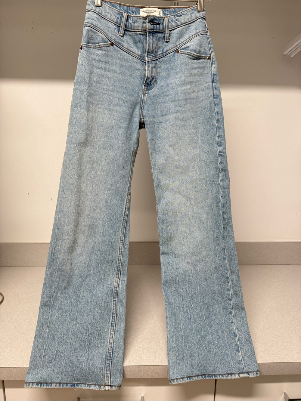 Abercrombie & Fitch Light Blue Wide Leg Jeans